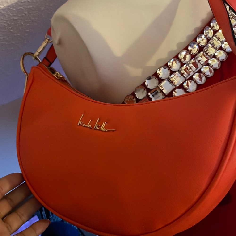 Orange shoulder bag